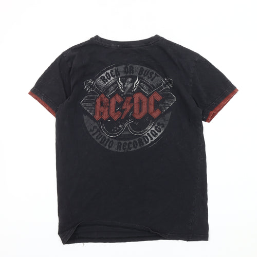 AC/DC Men’s Black Rock T-Shirt Size S Graphic Print
