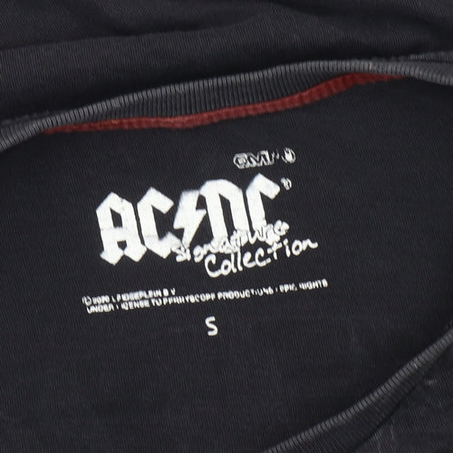 AC/DC Men’s Black Rock T-Shirt Size S Graphic Print