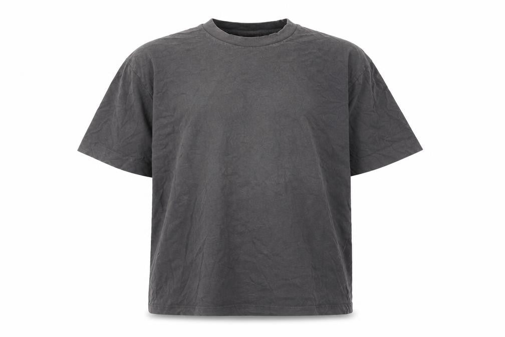 Front view of Collusion Men's Black XL Crew Neck T-Shirt