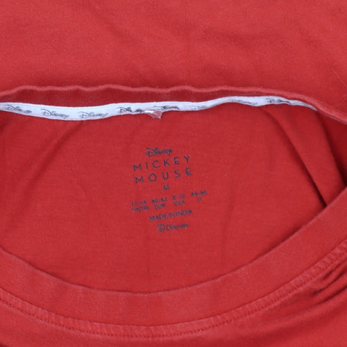 Disney Mickey Mouse Unisex Red T-Shirt, Medium