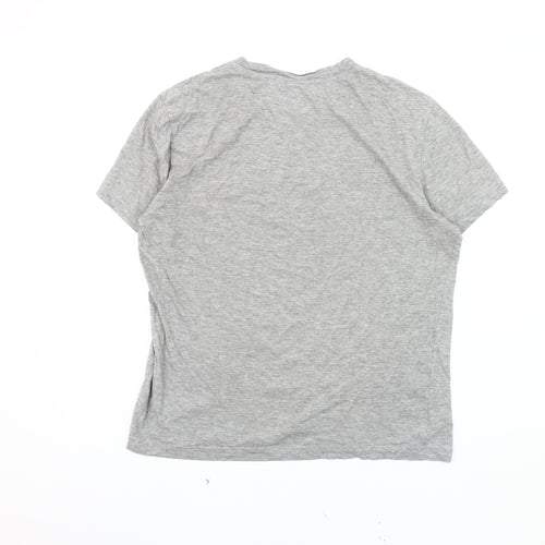 Champion Men's Medium Grey T-Shirt, Logo Accents