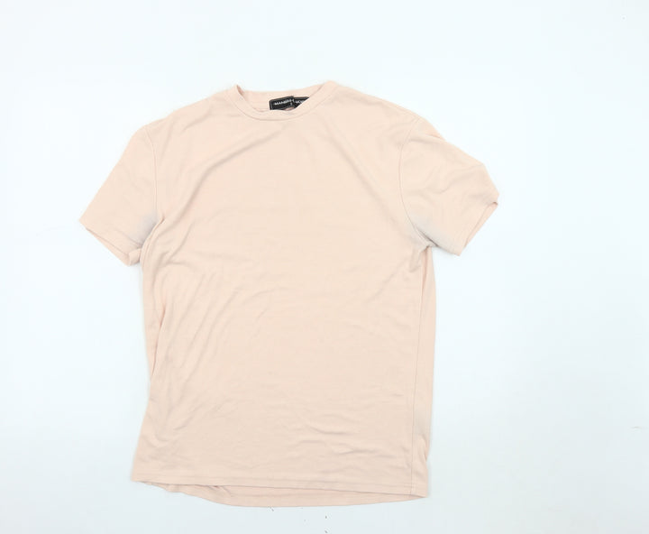 Manière De Voir Men's Beige Crew Neck T-Shirt - Size S