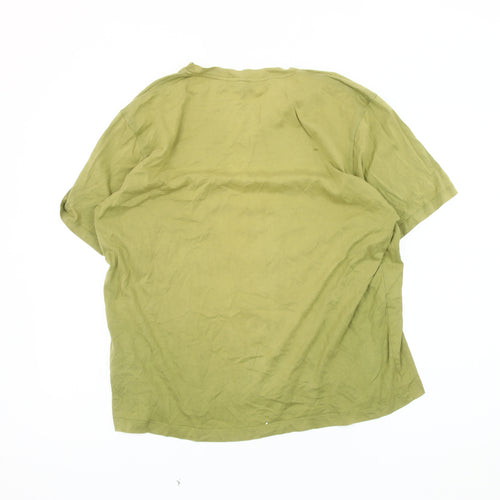 Ted Baker Men's Green V-Neck T-Shirt Size 5