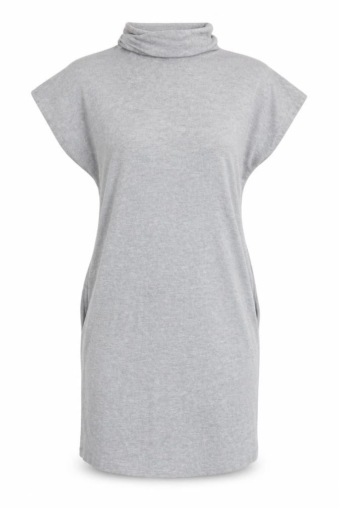 Front view of Warehouse Women Grey Jersey Dress, size 10