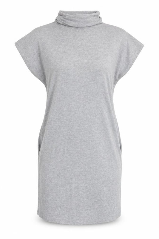 Front view of Warehouse Women Grey Jersey Dress, size 10