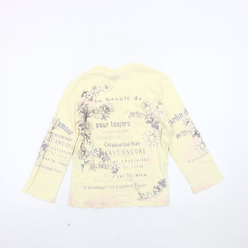Next Women's Yellow Floral Long Sleeve Top Size 12