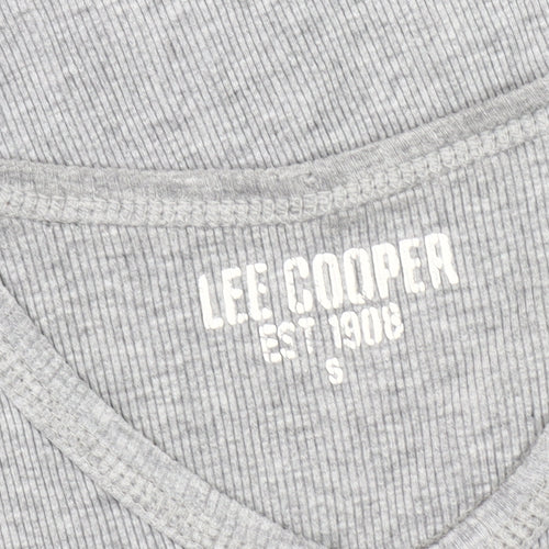 Lee Cooper Men's Grey V-Neck T-Shirt Size S