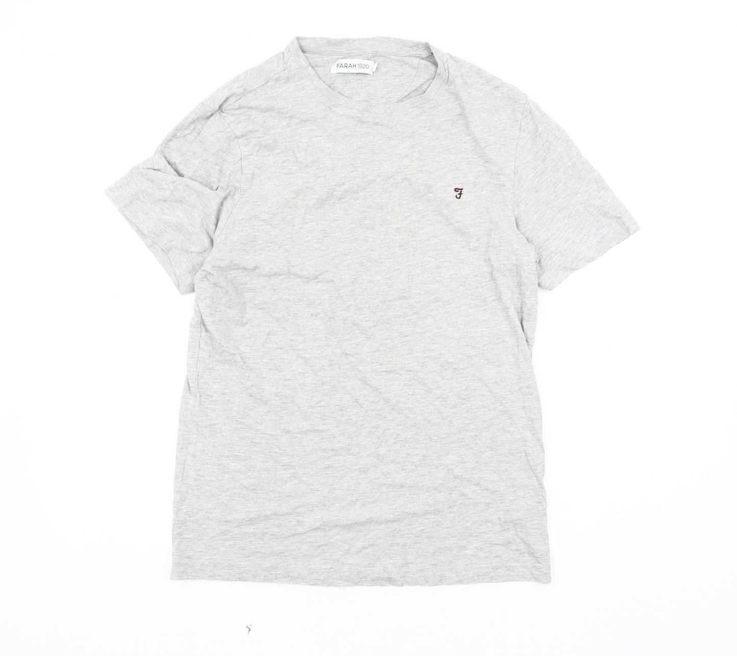 Farah Men's Grey S Crew Neck Short Sleeve T-Shirt