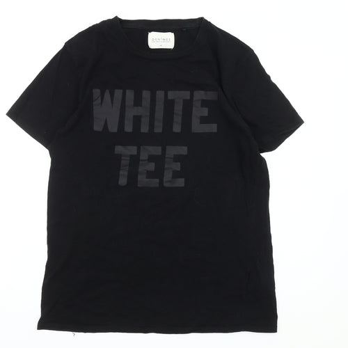 DENIMES Men's Black M Graphic Short Sleeve T-Shirt