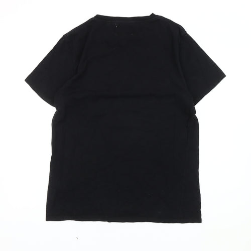 DENIMES Men's Black M Graphic Short Sleeve T-Shirt