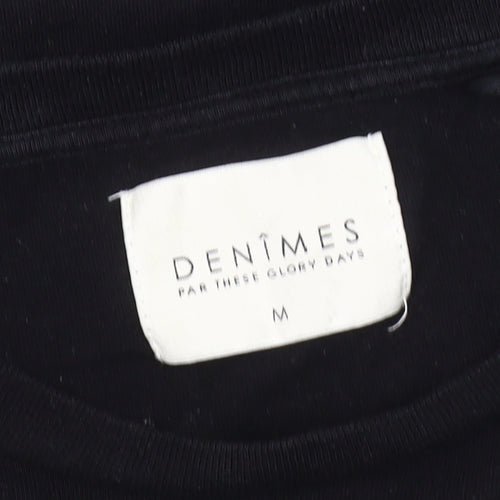 DENIMES Men's Black M Graphic Short Sleeve T-Shirt