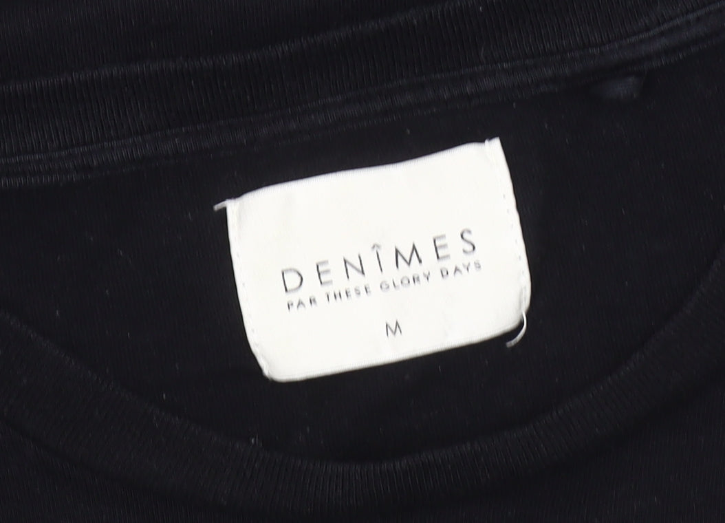 DENIMES Men's Black M Graphic Short Sleeve T-Shirt