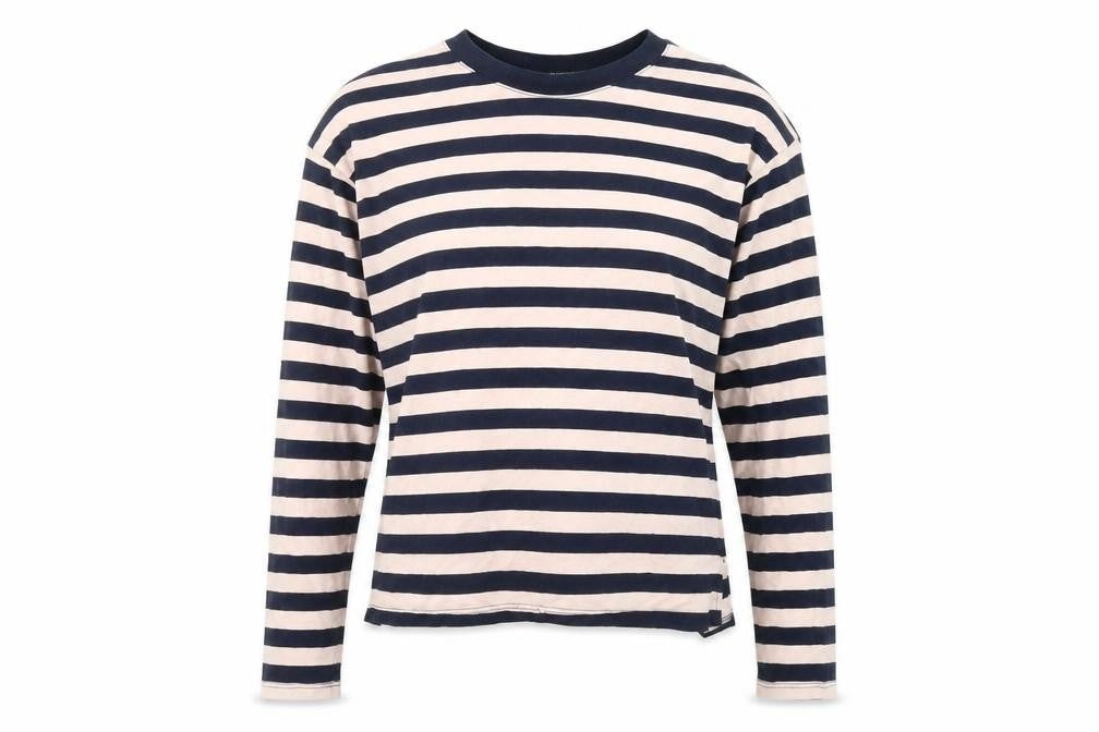 Front view of Monki Women's Striped Long Sleeve T-Shirt, size S