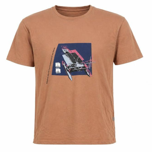 Ocean Laundry Men's XS Brown Graphic T-Shirt, Cotton Blend