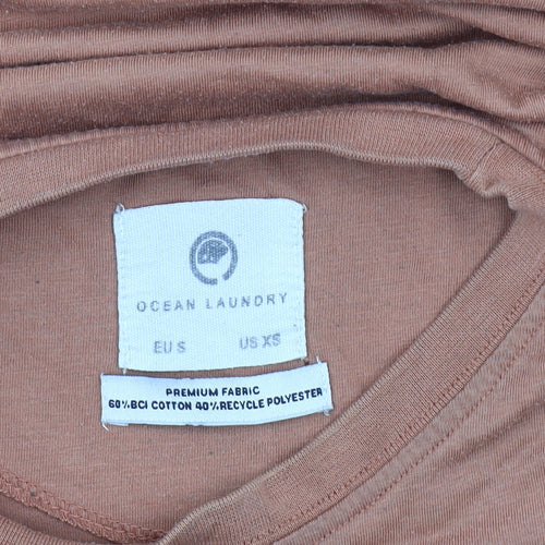 Ocean Laundry Men's XS Brown Graphic T-Shirt, Cotton Blend