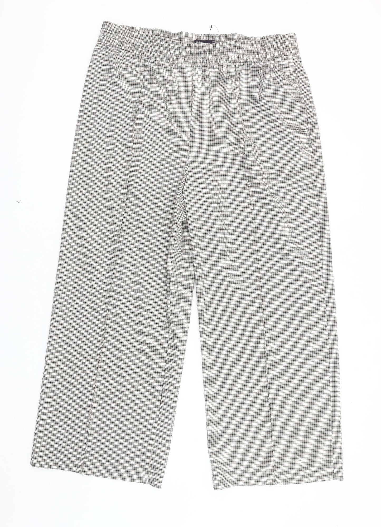 Marks and Spencer Women's Black Check Trousers Size 16