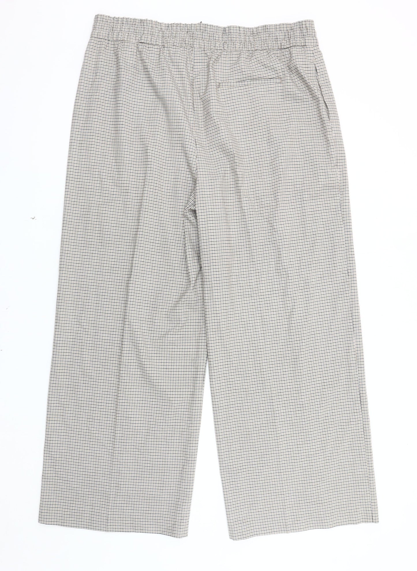 Marks and Spencer Women's Black Check Trousers Size 16