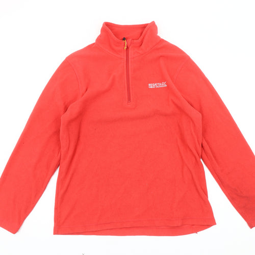 Regatta Women's Red Fleece Sweatshirt Size 12