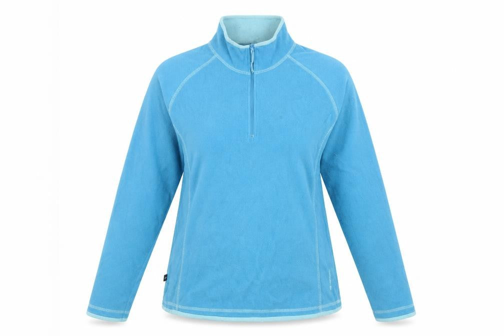 Front view of Mountain Life Women's Blue Fleece Sweatshirt, size 14