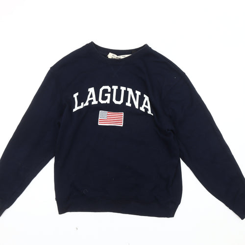 Topshop Women's Blue Pullover Sweatshirt Size 10