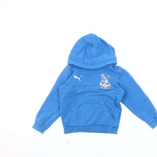 Puma Boys Blue Embroidered Hoodie XS