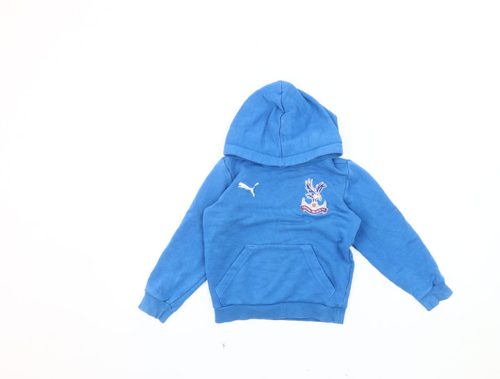 Puma Boys Blue Embroidered Hoodie XS