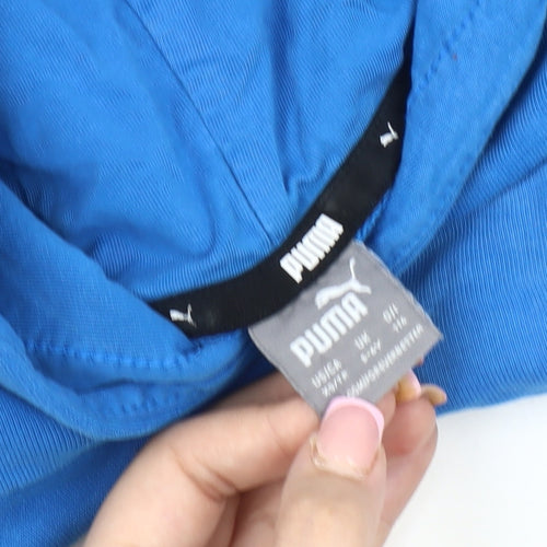 Puma Boys Blue Embroidered Hoodie XS