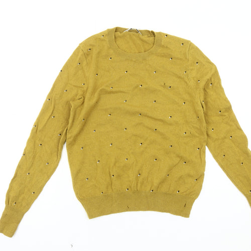 L.K. Bennett Women's Yellow Pullover Jumper Size S