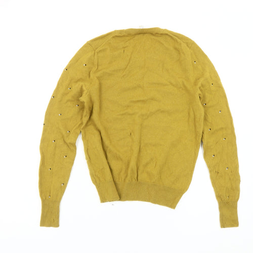 L.K. Bennett Women's Yellow Pullover Jumper Size S