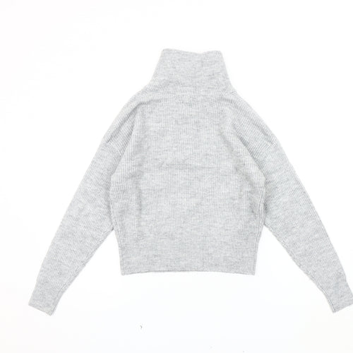 Jack Wills Women’s Grey Knit Pullover Sweatshirt, Size 8