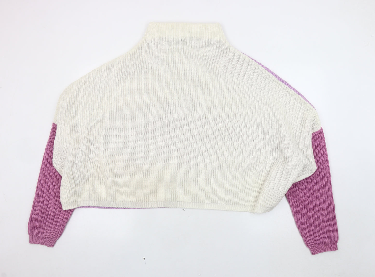 PrettyLittleThing Women's Purple Jumper, L, Mock Neck, Casual