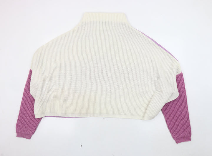 PrettyLittleThing Women's Purple Jumper, L, Mock Neck, Casual