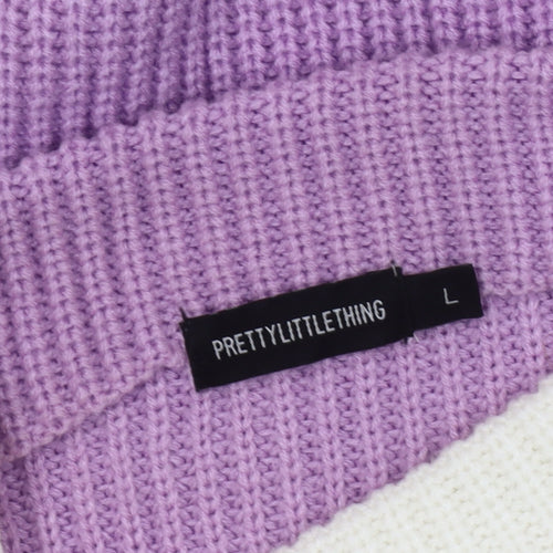 PrettyLittleThing Women's Purple Jumper, L, Mock Neck, Casual