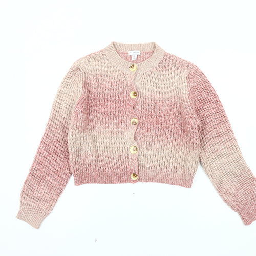 Topshop Women's Pink Cardigan Size S Knit Classic