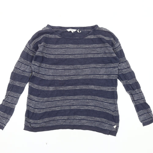 FatFace Women's Blue Striped Top Size 8
