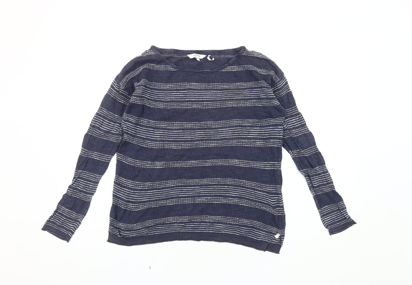 FatFace Women's Blue Striped Top Size 8