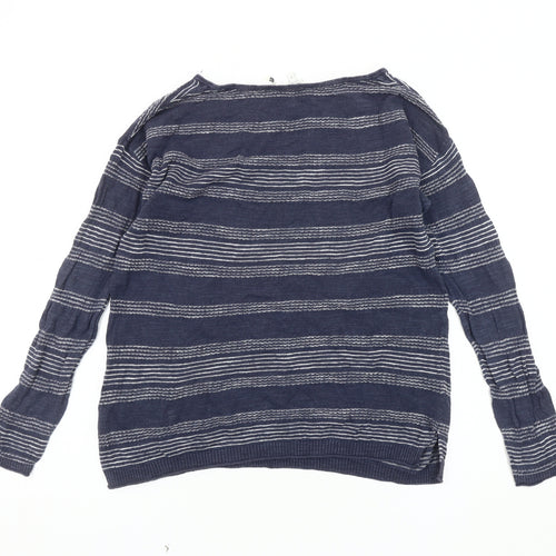 FatFace Women's Blue Striped Top Size 8