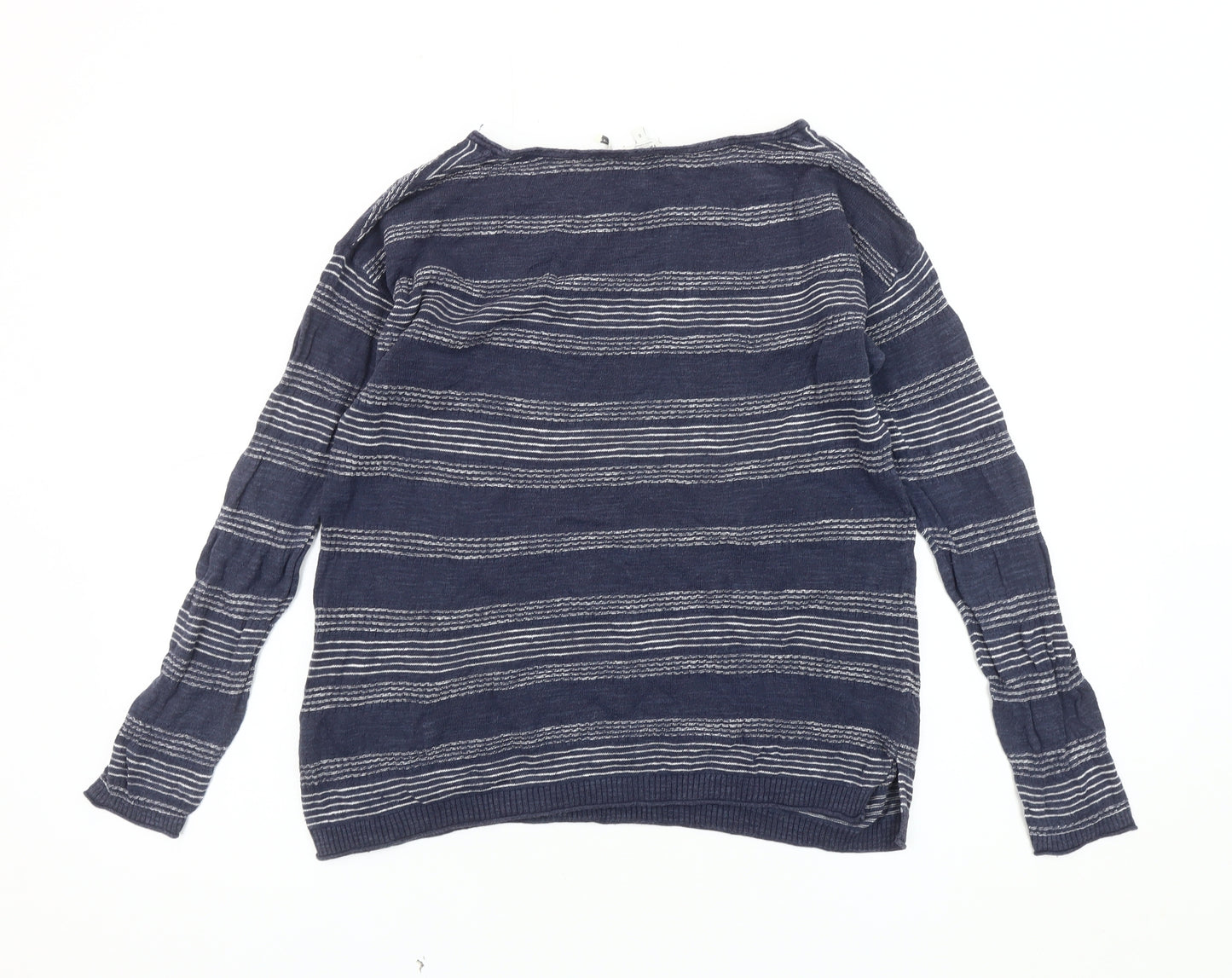 FatFace Women's Blue Striped Top Size 8