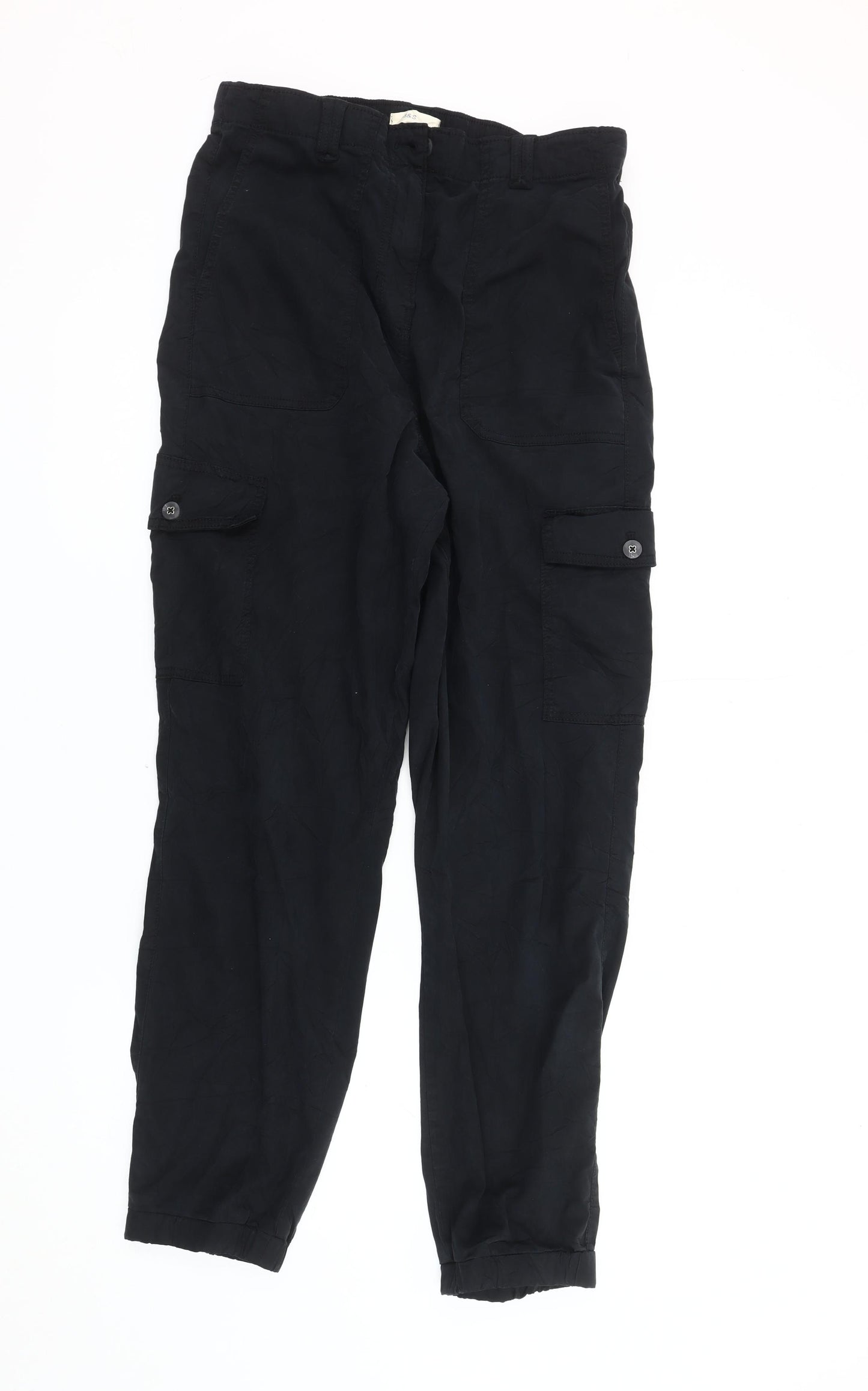 Marks and Spencer Women's Black Cargo Trousers Size 12