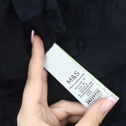 Marks and Spencer Women's Black Cargo Trousers Size 12
