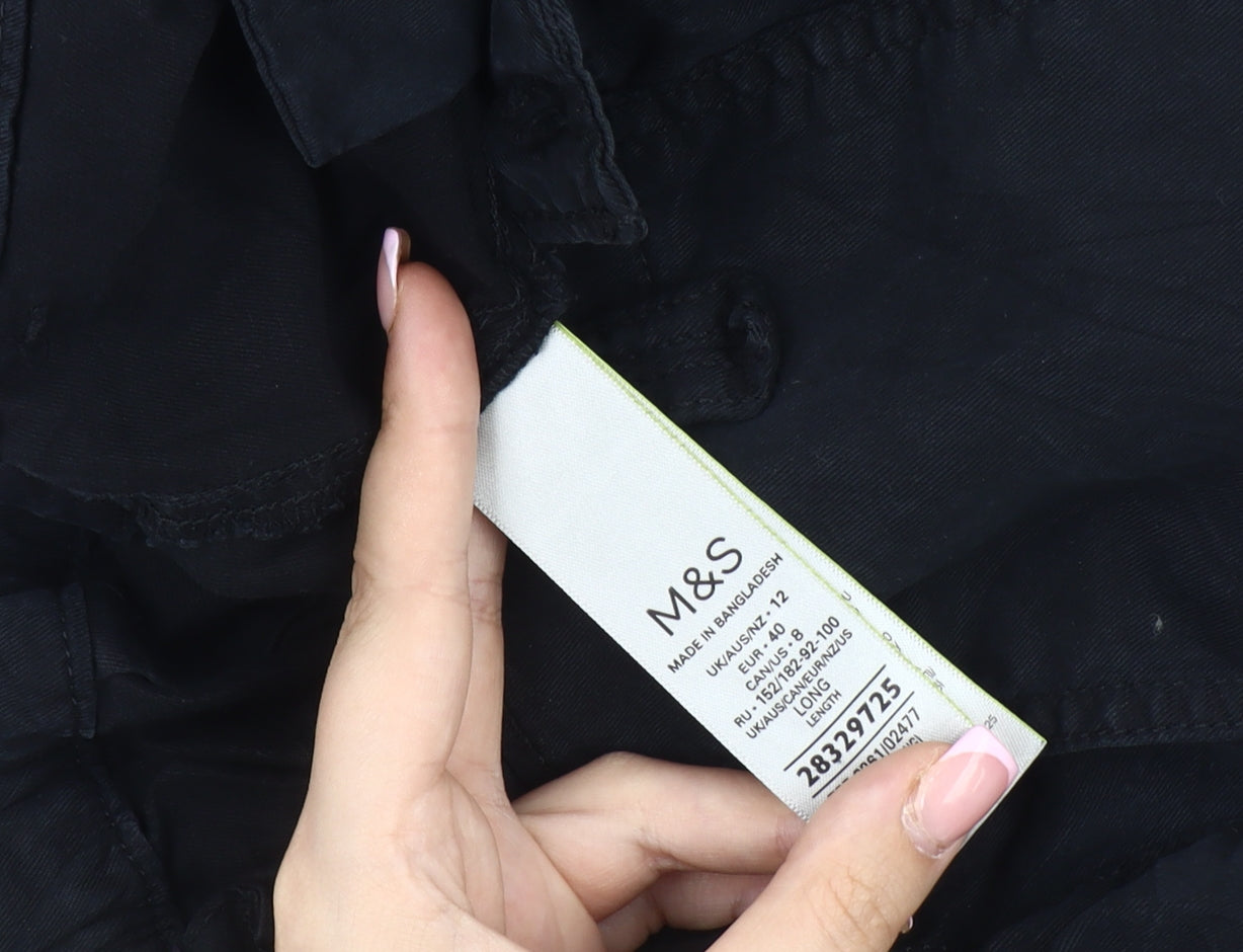 Marks and Spencer Women's Black Cargo Trousers Size 12