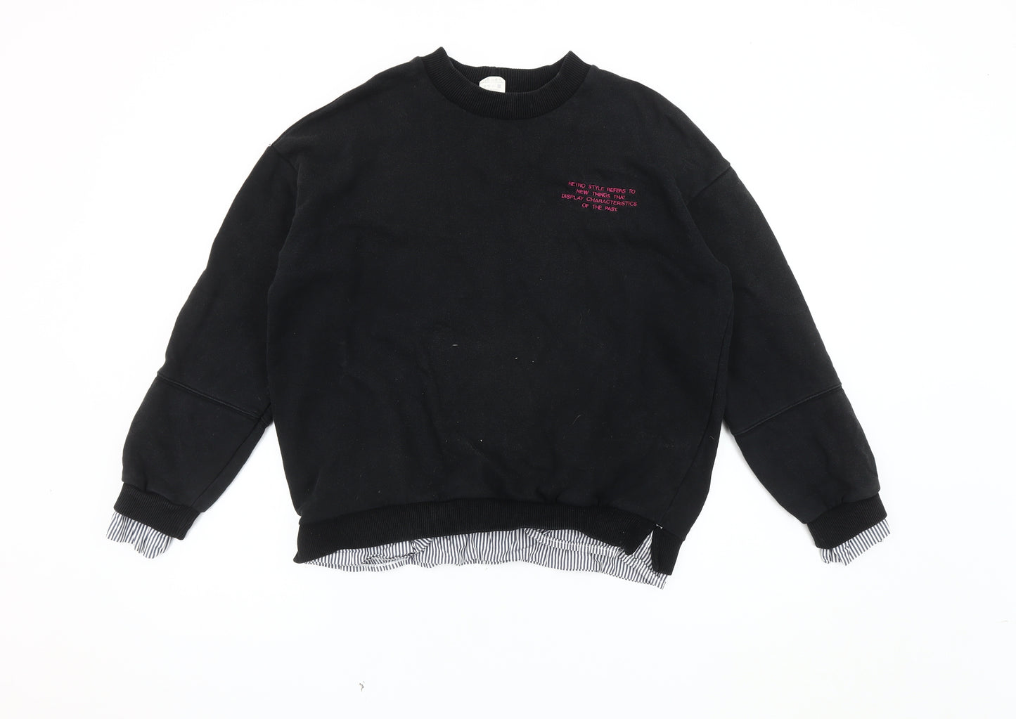 Girls Black Pullover Sweatshirt - Size 18