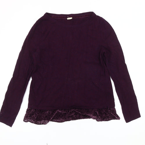 White Stuff Women's Purple Pullover Jumper Size 12