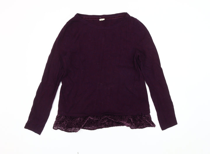 White Stuff Women's Purple Pullover Jumper Size 12
