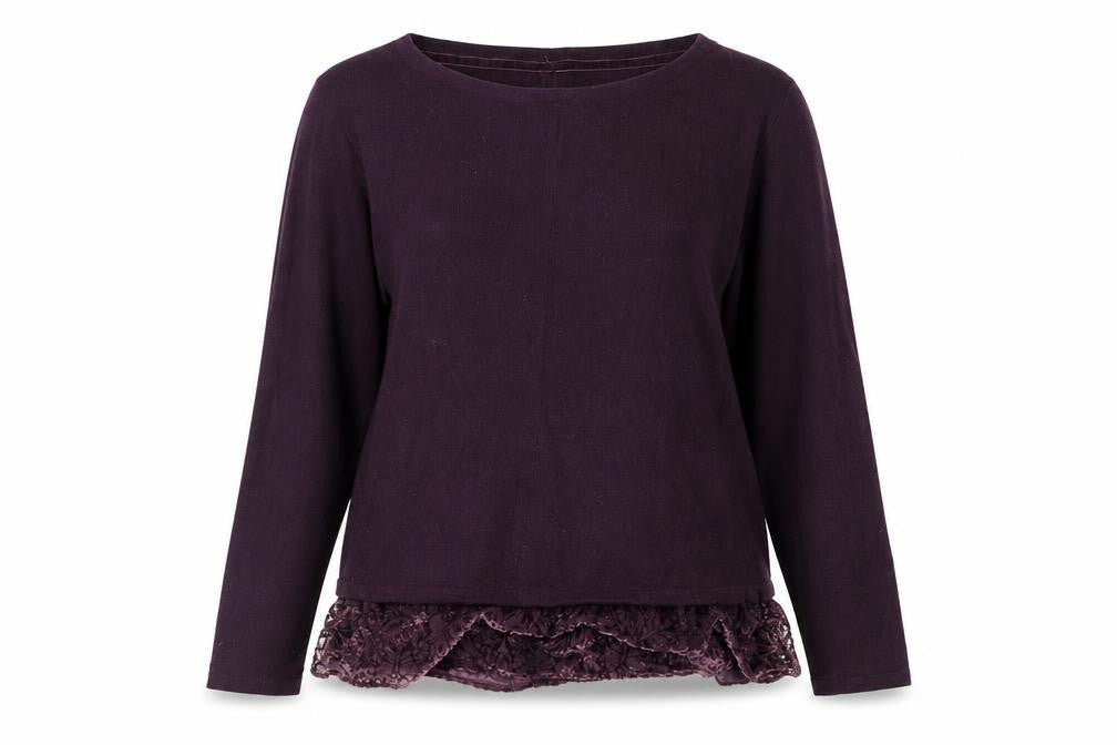 Front view of White Stuff Women's Purple jumper, size 12