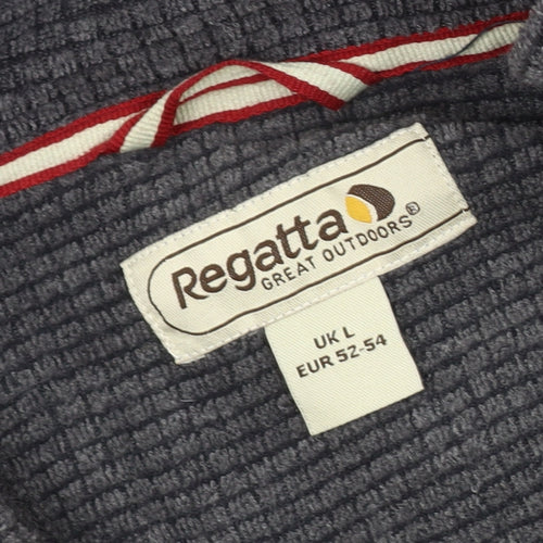 Regatta Men's Grey Check Jacket, Size L, Full Zip Casual