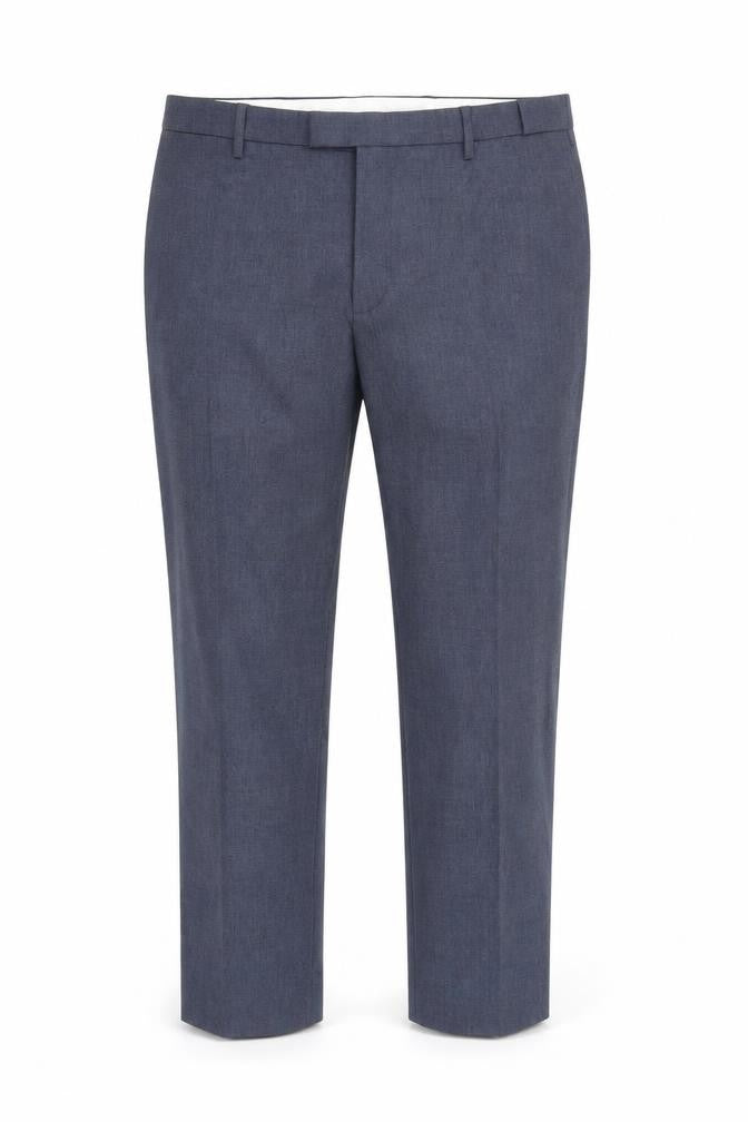 Front view of Marks & Spencer Men's Blue Regular Fit Trousers