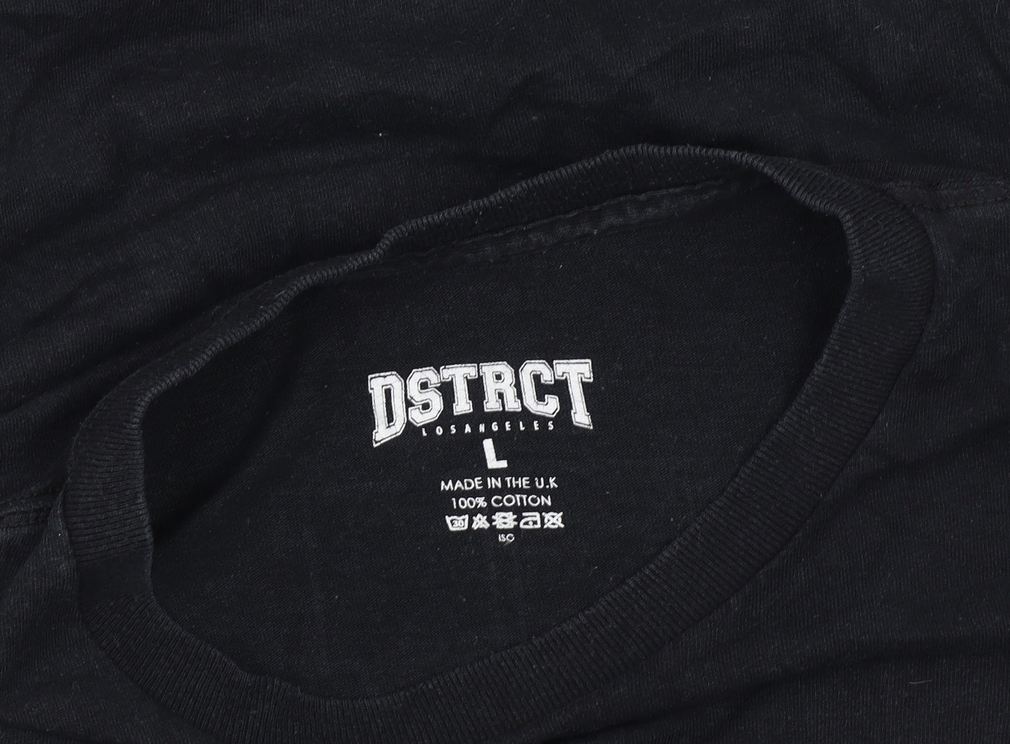 DSTRCT Men's Black Graphic Print T-Shirt L