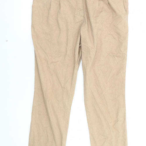 Monsoon Women’s Beige Straight Trousers, Size 18