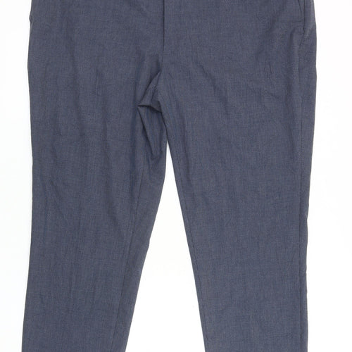 Marks and Spencer Men's Blue Regular Trousers, Size 48